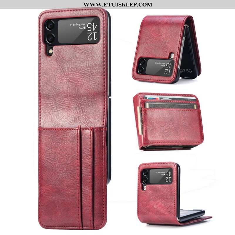 Etui do Samsung Galaxy Z Flip 3 5G Portfel Etui Folio Stylowy Skórzany Portfel